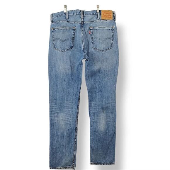 Levi's 511 Modern Slim Distressed 100% Cotton Denim Jeans Size 38 Measures 36 - Picture 4 of 15